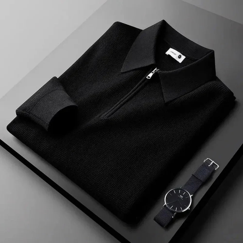 SANDRO | LUXURY LONGSLEEVE POLO