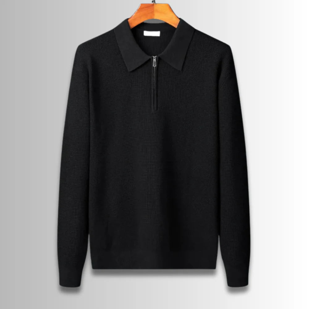 SANDRO | LUXURY LONGSLEEVE POLO